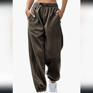(2XS) Aritzia TNA Cozy AF Taupe Sweatpant Joggers W 13.5"×L36"